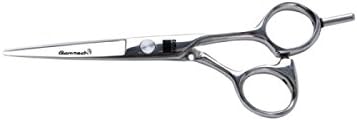 GLAMTECH PRO PRO STEEL 6 INCH CLAM BLADE OFFSET BARBERING SCISSOR w/ FINGER REST