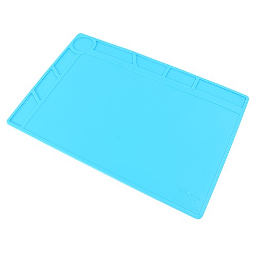 Mallofusa 13.4x9 Inch Magnetic Heat Insulation Pad Desk Mat for BGA Soldering Smartphone Iphone Repairing, Anti-Static Silicone Heat Insulation Mat