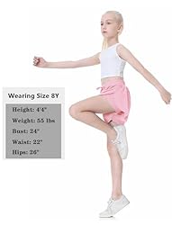 EXARUS Girls Flowy Butterfly Shorts Athletic 2 in 1