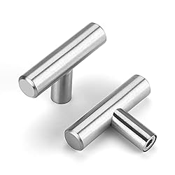 POWPULL 10 Pack Brushed Nickel Cabinet Knobs Silver