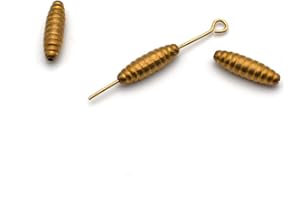 KTGCOZS Pack of 50 Brass Lure Bodies Fishing Inline Spinner Making Part Bait Rooster Tail DIY 4.5mm*15mm T11