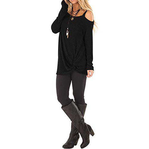 Blouse Tops for Women, Sttech1 Women Fashion Comfy Loose Long Sleeve O-Neck Casual Solid T-Shirt