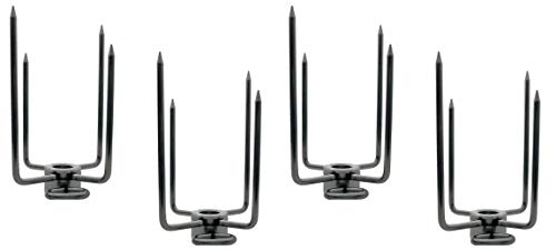 OneGrill Stainless Steel Grill Rotisserie Spit Rod Forks (Fits: 1/2 Inch Hexagon, 3/8 Inch Square, 1/2 Inch Round). 2-Pack (Includes 2 Sets) - Thumbnail 4