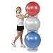 Power Systems Stability Ball Storage Stackers, Adjustable Velcro Ring, 3-Pack, Clear (81020)