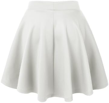 MBJ Womens Basic Versatile Stretchy Flared Skater Skirt - Made in USA