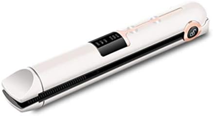 2 in 1 Professional Hair Straighteners Hair Curler Mini Portable Cordless Straightener USB Rechargeable Ceramic Travel Flat Iron for All Hair Types,White