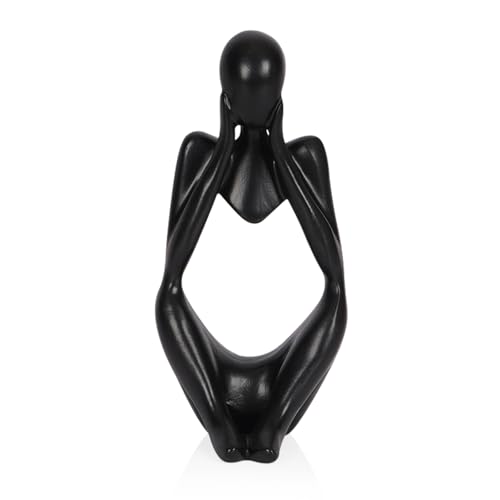 Sandstone Resin Thinker Statue Style Abstract Sculpture, Black, Focus at Amazon