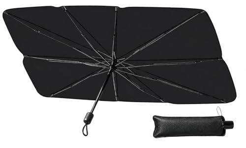 Protetor Solar Para-brisa, Quebra Sol Portátil, Proteção Térmica UV, Protetor Solar com Isolamento Térmico, Retrátil, Protetor Térmico Para Carro, Protetor Dobrável Preto para Carro