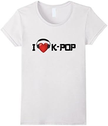 Women's I Love K-Pop T-Shirt Large White