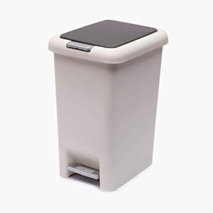 m s Mastano Plastic Portable Push and Step-On Pedal Double Lid Dustbin Garbage Bins (27 x 19 x 31 cm, Multicolor)