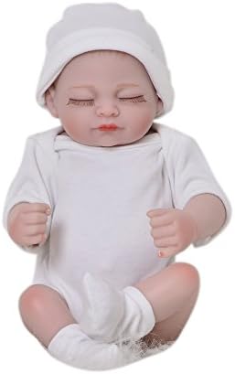 Painted Hair Mini Reborn Baby Doll Full Silicone Vinyl 11 Inch Realistic Babies Lifelike Newborn Girl And Boy Dolls Waterproof Toy Kids Birthday Xmas Gift (girl)