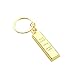 Customized 4-Sided Vertical Gold Bullion Keychain,Crytech Fashionable Personalized Zinc Alloy Engrave Message Bar Keyring Chain Car Keys Cellphone Purse Pendant Charms for Women Men (Gold)thumb 1
