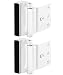 Home Security Door Lock, Childproof Door Reinforcement Lock with 3" Stop Withstand 800 lbs for Inward Swinging Door, Upgrade Night Lock to Defend Your Home (White-2 Pack) primary