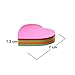 10PACK Fyess Rainbow Love Heart-Shaped Self Sticky Notes Self-Adhesive Sticky Note Cute Notepads 100 Sheets Per Pad.(10 Pack, Heart)