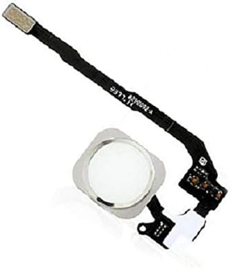 Aliya Home Button Menu Button Flex Cable Kit (Without Touch ID) Replacement Part Compatible with Apple iPhone 5S (Silver)