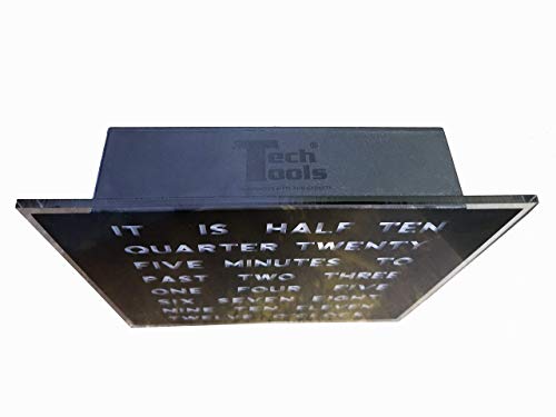 LED Word Clock - Displays Time as Text - Powered by AC Adapter (8" x 8") (Certified Refurbished)