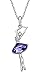 Neoglory Fashion Jewelry Violet Crystal Ballet Dance Girl Pendant Necklace Ballerina 18