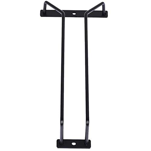 RedDreamer 14-Inch Black Wine Glass Rack, Under Cabinet Wine Glass Holder Stainless Steel Stemware Rack - Hanging Stemware Holder for Cabinet Kitchen Bar, Set of 4