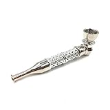 SNVIN Metal Pipe Portable Personality Pipe Mini Smoke Pot Detachable Filter Pipe (Silver)