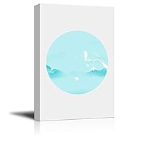 Canvas Wall Art Circular Pattern Landscape Canvas Prints Home Artwork Decoration for Living Room,Bedroom - 12x18 inches