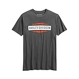 Harley-Davidson Men's Stacked Graphic Slim Fit Tee, Grey