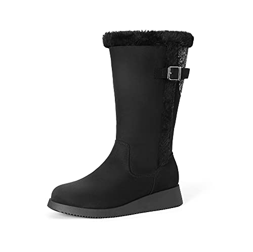 DREAM PAIRS Womens Winter Snow Boots Mid-Calf Fashion Furry Warm Tall Boot