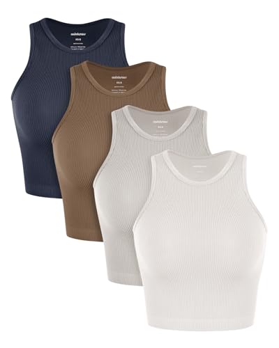 ASLABCREW 4 PIECE SEAMLESS TANK TOPS FOR WOMEN...