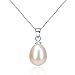 Ms. Girl 925 Silver Necklace White Teardrop Pearl Necklace for Women AAA Quality