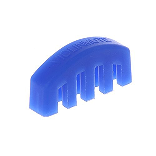 WANDIC Rubber Mute, 1 Pc Violin Mute Rubber Violin Lightweight Practice Mute Combo Claw Style Mute for Violin, Blue
