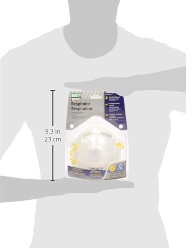 Safety Works 10103821 Respirator N-95 Harmful Dust Disposable with Exhalation Valve, 1 Pack - Thumbnail 3