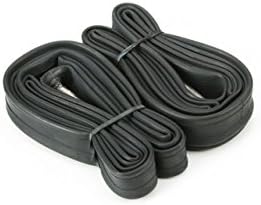 Williams Cycling 2 Pack Williams 700x23-25C 48mm Threaded Presta Valve Road Bicycle Inner Tubes, Black