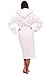Alexander Del Rossa Womens Turkish Terry Cloth Robe, Thick Hooded Bathrobe, Small-Medium White (A0105WWHMD)