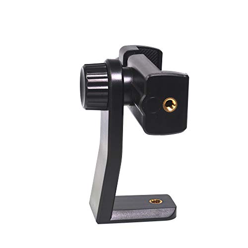 Riqiorod Phone Tripod Holder Head 1/4" Screw Adapter + Bluetooth Remote Camera Shutter, Rotatable Digtal Camera Bracket,Selfie Lens Monopod,Compatible Camcorder iPhone X/XR/Xs Ma (Tripod Adapter)