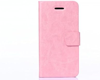 HWER 2 in 1 Bundle for HUAWEI Ascend P7 Leather Flip Protective Wallet Cover Shell with HD Screen Protector,Color:buckle ID-pink