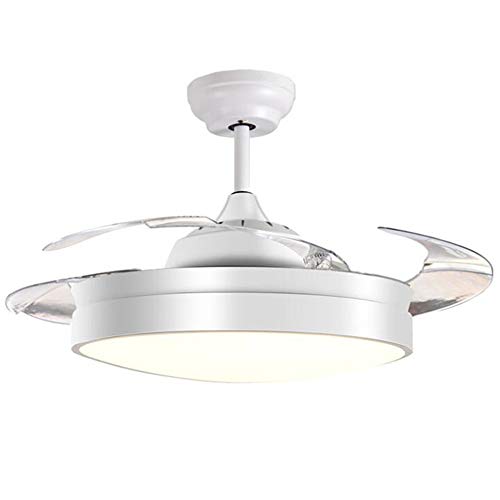 Tiptonlight 42 Inch White Nordic Creative Invisible Ceiling Fan