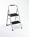 Cosco Two Step Big Step Folding Step Stool with Rubber Hand Grip, Grey Gray primary