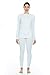 Thermajane Women's Ultra Soft Thermal Underwear Long Johns Set with Fleece Lined (X-Small, White)