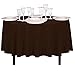 LinenTablecloth 90-Inch Round Polyester Tablecloth Chocolate