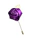 WeddingBobDIY 12Pieces/lot Groom Boutonniere Wedding Silk Rose(3.5cm) Flowers Accessories Prom Pin Man Suit Decoration Purple