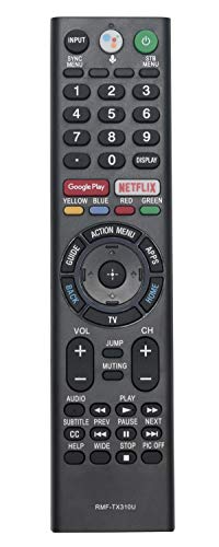 New RMF-TX310U Replaced Remote Control Compatible with Sony TV 4K Ultra HDR Smart TV XBR-65X900F XBR-75X900F XBR-85X900F XBR-65Z9F XBR-75Z9F XBR-55X900F XBR-49X900F XBR-55X800G XBR-75X800G