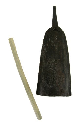 African Alo Bell with Stick - Iron Cow Bell - Large and Low - Thumbnail 2