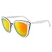 VIVIENFANG Women's Flash Mirror Lens Oversize Polarized Cateye Sunglasses P1891