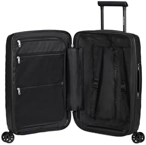 Neo Flux - Spinner S Slim, Bagage À Main Extensible, 55 cm, 39/45 L, Noir (Black)