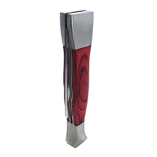 FULUSHOU 3 in 1 Stainless Steel And Rosewood Tobacco Pipe Smoke Knife Scraper Nozzle Cleaner Tamper