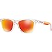 Oakley OO9013 Frogskins Square Sunglasses, Polished Clear/Prizm Ruby, 55 mm