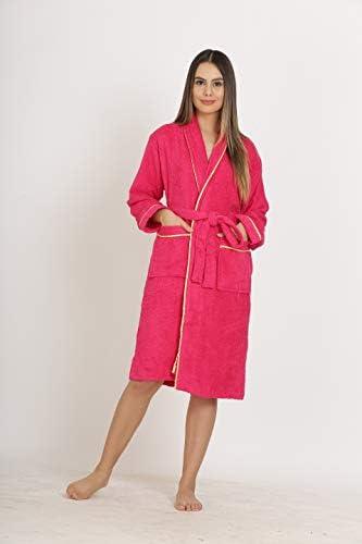 DIVINE OVERSEAS - Luxury Bathrobes ◈ Pack of 1 ◈ Unisex Size for Men & Women ◈ Perfect for Gifting purpose ◈ Specially for Hotel, Spa, Honeymoon & Salons - S/M Size, Fuchsia