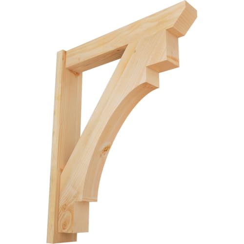 6"W x 32"D x 40"H Merced Slat Rough Sawn Outlooker, Douglas Fir