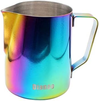 ミルクピッチャー ステンレススチールミルクカップ グッドグリップフロッシングピッチャー コーヒーピッチャー 機械 ミルク泡立て器 1個 600 輸入 Ml マルチカラー ラテアート