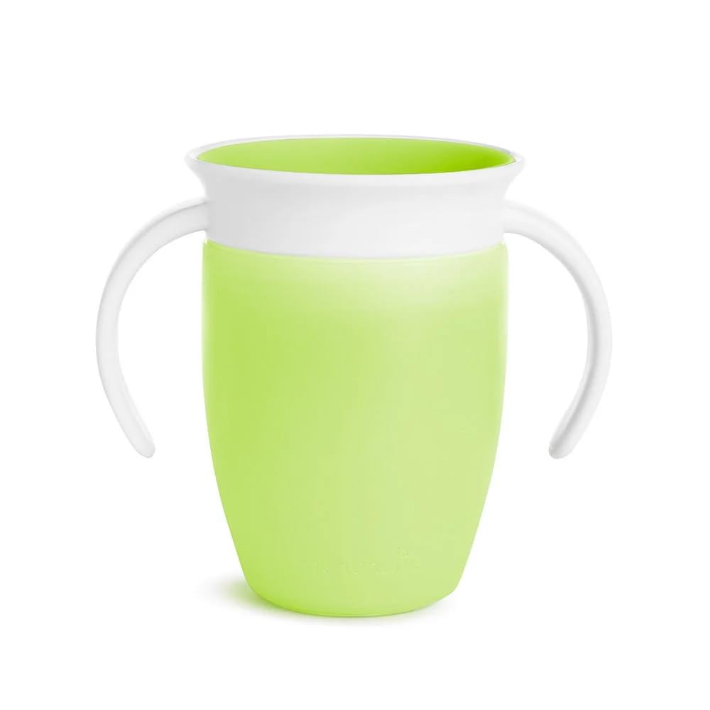 Munchkin Miracle 360 Sippy Cup | Trainer Baby and Toddler Cup | BPA Free | Non Spill |Leakproof | Baby Weaning from 6+ Months | 7oz/207ml| Green
