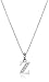 Amazon Essentials Sterling Silver Cubic Zirconia Initial Pendant Necklace, 18